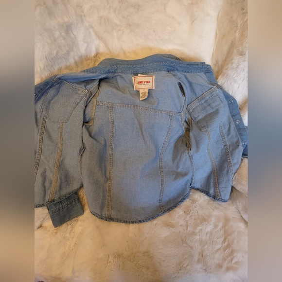 Lone Star, Juniors Sz Med, Lt Weight Cotton Denim Jacket, Snap Front, NWTs - Picture 5 of 15